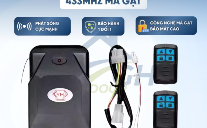 Bộ Điều Khiển Cửa Cuốn Thông Dụng 433 Mã Gạt 