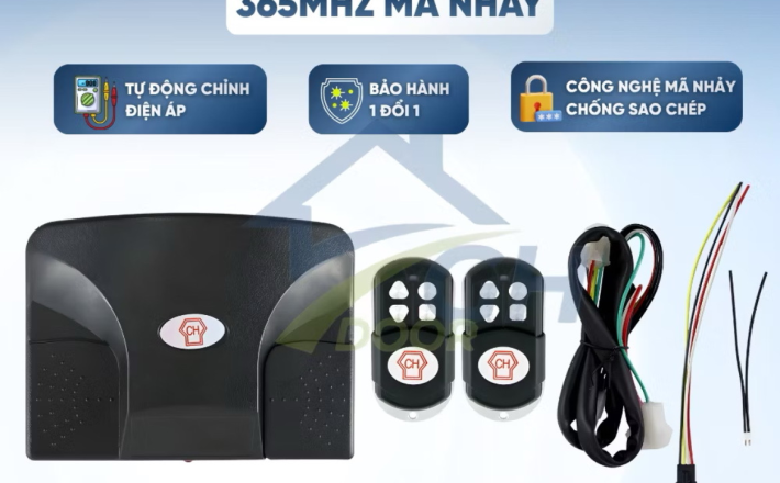 Bộ Điều Khiển Cửa Cuốn CH 365MHZ Mã Nhảy Cao Cấp