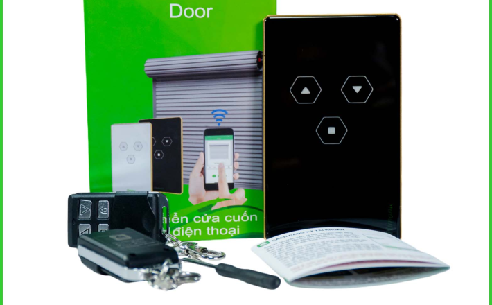 Bộ điều khiển cửa cuốn bằng điện thoại